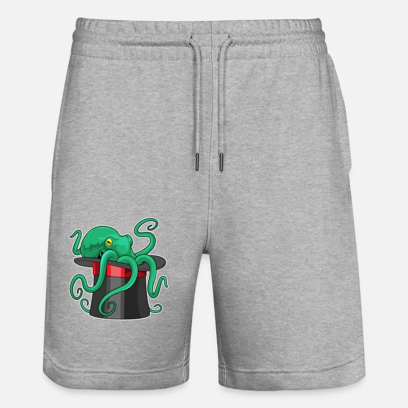 Octopus Wizard Cylindre - Short de jogging bio TRAINER Stanley/Stella unisexe - gris chiné