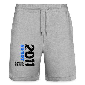 2011 August Limited Edition 12. Geburtstag Outfit - Stanley/Stella Unisex Bio Joggingshorts Trainer  - Grau meliert - Vorne - Nik (191cm) & Marisol (170cm)