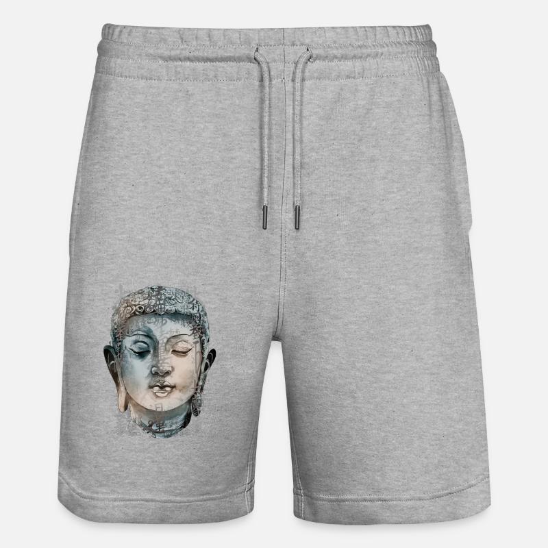 Bouddha - Short de jogging bio TRAINER Stanley/Stella unisexe - gris chiné