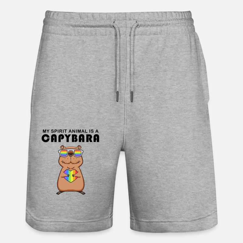 Capybara Wasserschwein Capybaras - Short de jogging bio TRAINER Stanley/Stella unisexe - gris chiné