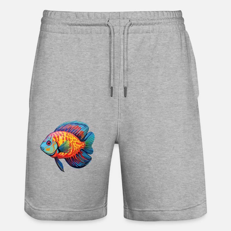 Discus fish - Short de jogging bio TRAINER Stanley/Stella unisexe - gris chiné