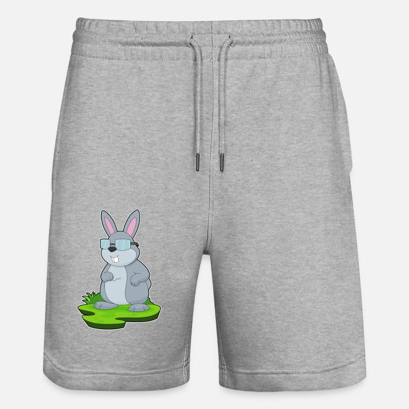 Lunettes de lapin - Short de jogging bio TRAINER Stanley/Stella unisexe - gris chiné