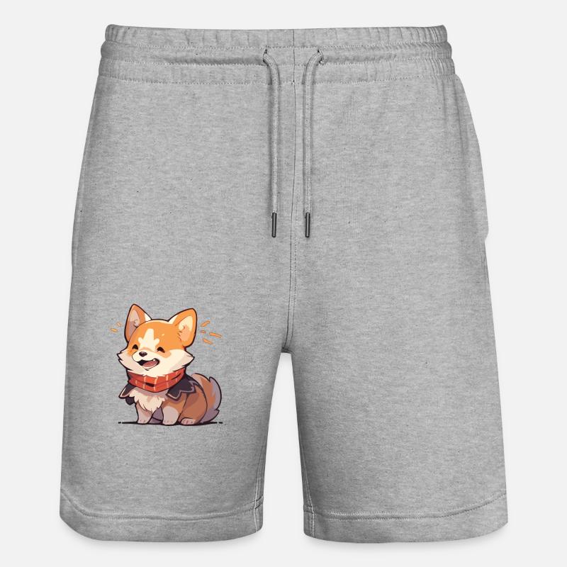 Corgi - Short de jogging bio TRAINER Stanley/Stella unisexe - gris chiné