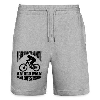 Cyclistes cyclistes Cyclistes Cyclistes Cyclisme - Short de jogging bio TRAINER Stanley/Stella unisexe - gris chiné - Devant - Nik (191cm) & Marisol (170cm)