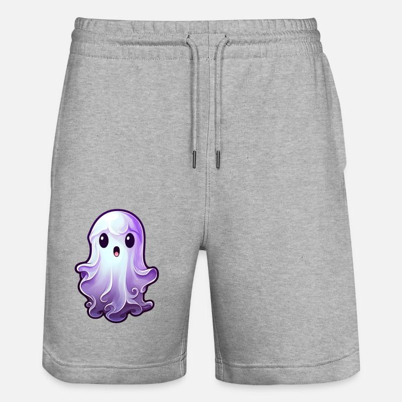 Kawaii Ghost Halloween Anime - Short de jogging bio TRAINER Stanley/Stella unisexe - gris chiné