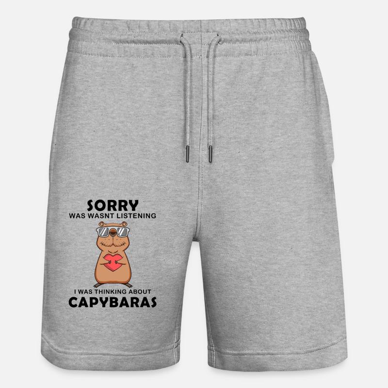 Capybara Wasserschwein Capybaras - Short de jogging bio TRAINER Stanley/Stella unisexe - gris chiné