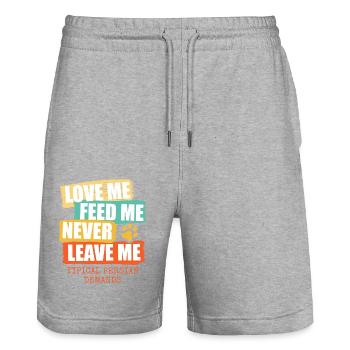 Perserkatze Katzenliebhaber Katzenbesitzer Perserlanghaar C - Stanley/Stella Unisex Bio Joggingshorts Trainer  - Grau meliert - Vorne - Nik (191cm) & Marisol (170cm)