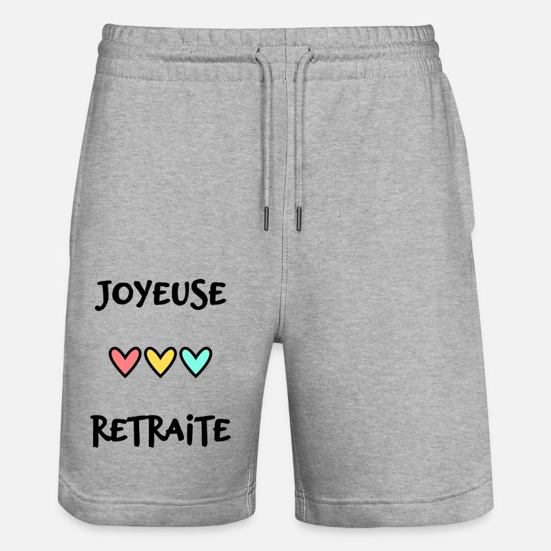 RETRAITE. RETRAITE. RETRAITEE. RETRAITE - Short de jogging bio TRAINER Stanley/Stella unisexe - gris chiné