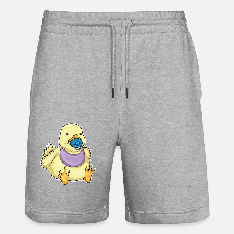 Dossard sucette de canard - Short de jogging bio TRAINER Stanley/Stella unisexe - gris chiné