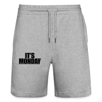 Drôle Black Monday Weekly Prank Day Cool Jokes Pun - Short de jogging bio TRAINER Stanley/Stella unisexe - gris chiné - Devant - Nik (191cm) & Marisol (170cm)