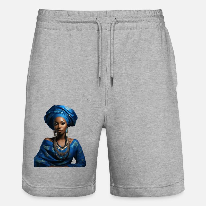 NKENTO - Short de jogging bio TRAINER Stanley/Stella unisexe - gris chiné