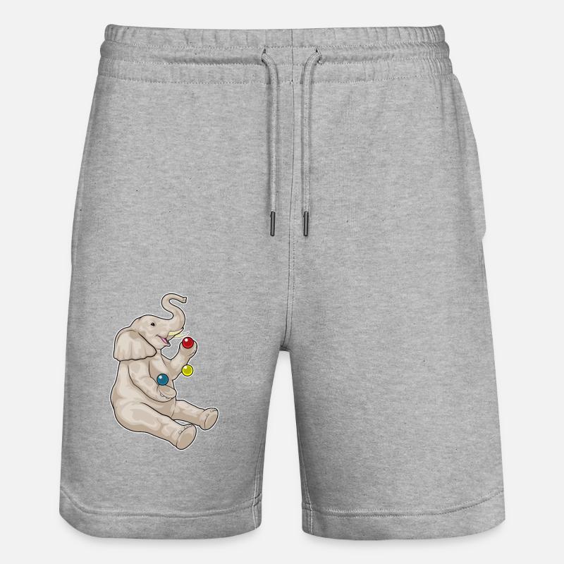 Jongleur éléphant jongleur - Short de jogging bio TRAINER Stanley/Stella unisexe - gris chiné