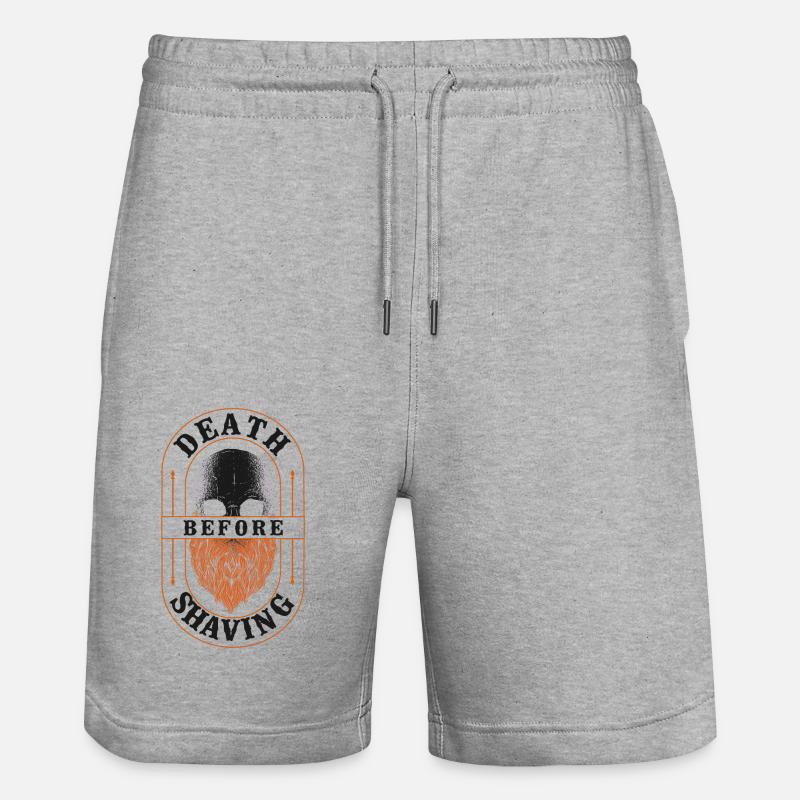 Beard Lover Bearded Man Ginger - Stanley/Stella Unisex Bio Joggingshorts Trainer  - Grau meliert