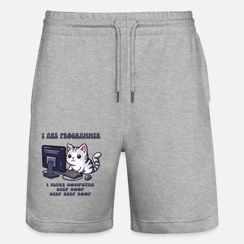 Je suis programmeur - Short de jogging bio TRAINER Stanley/Stella unisexe - gris chiné