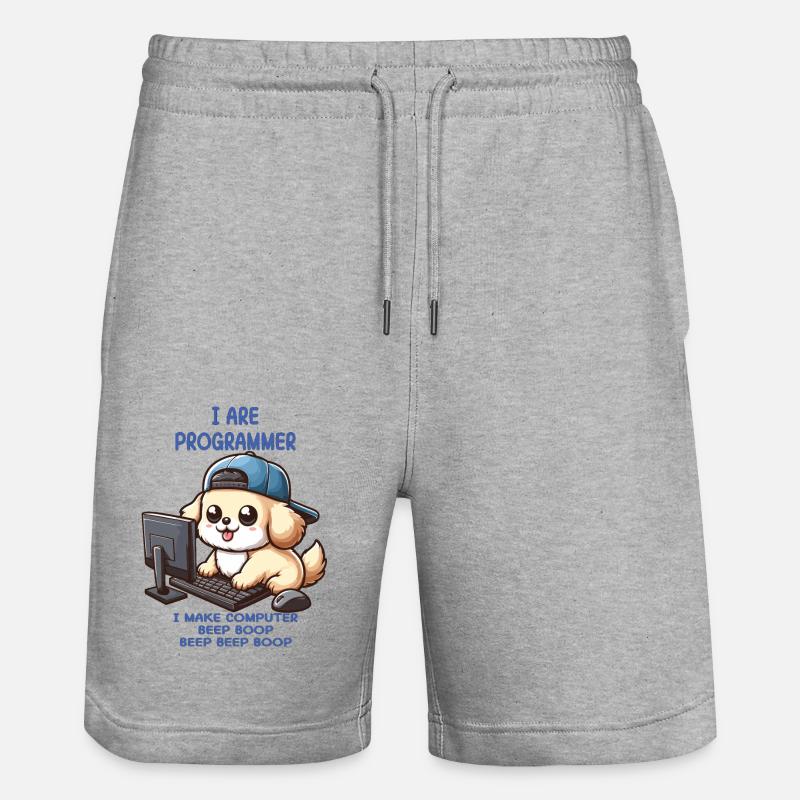 Je suis programmeur - Short de jogging bio TRAINER Stanley/Stella unisexe - gris chiné