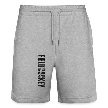 Field Hockey Field Hockey - Stanley/Stella Trainer Unisex Organic Jogging Shorts - heather grey - Front - Nik (191cm) & Marisol (170cm)