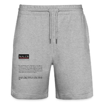 Definition Maler - Stanley/Stella Unisex Bio Joggingshorts Trainer  - Grau meliert - Vorne - Nik (191cm) & Marisol (170cm)