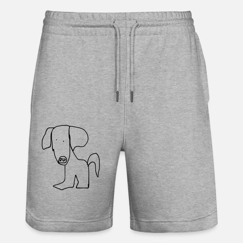 Chien - Short de jogging bio TRAINER Stanley/Stella unisexe - gris chiné