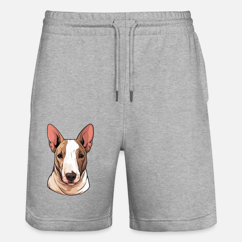 Chien Bull Terrier - Short de jogging bio TRAINER Stanley/Stella unisexe - gris chiné