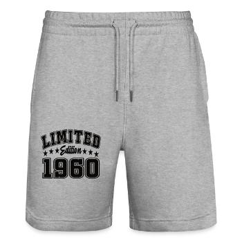 Limited Edition 1960 - Stanley/Stella Unisex Bio Joggingshorts Trainer  - Grau meliert - Vorne - Nik (191cm) & Marisol (170cm)