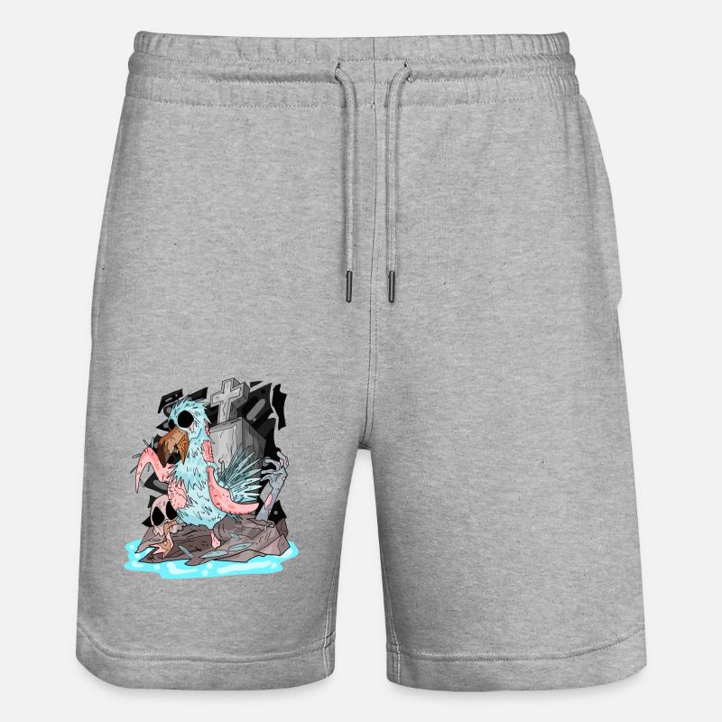 Mouette zombie - Short de jogging bio TRAINER Stanley/Stella unisexe - gris chiné