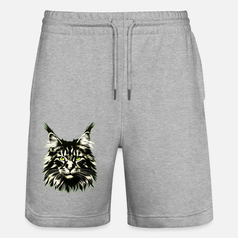 Visage de chat - Short de jogging bio TRAINER Stanley/Stella unisexe - gris chiné