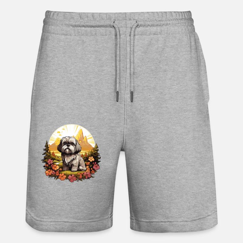 Shih Tzu - Short de jogging bio TRAINER Stanley/Stella unisexe - gris chiné