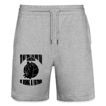 Basketball Basketball Player Basketball Team - Stanley/Stella Trainer Unisex Organic Jogging Shorts - heather grey - Front - Nik (191cm) & Marisol (170cm)