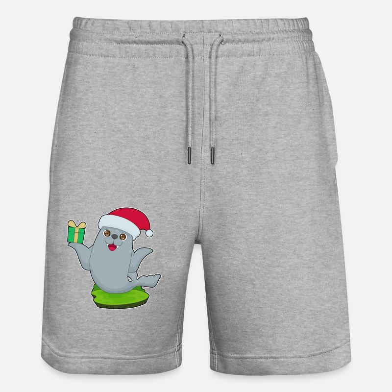 Paquet de Noël scellé - Short de jogging bio TRAINER Stanley/Stella unisexe - gris chiné