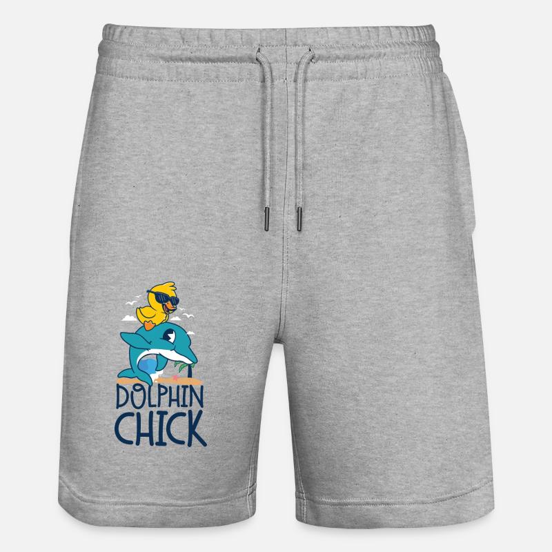 Poulet Dauphin Poussin Dauphin - Short de jogging bio TRAINER Stanley/Stella unisexe - gris chiné