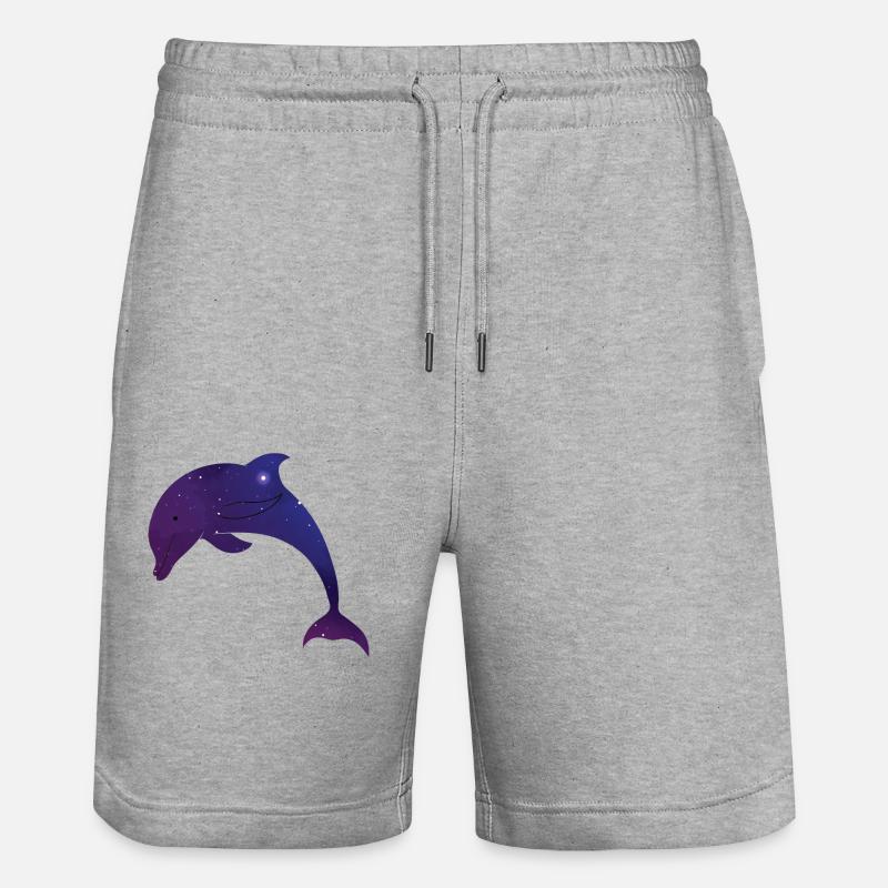Galaxie de l’espace Dolphin - Short de jogging bio TRAINER Stanley/Stella unisexe - gris chiné