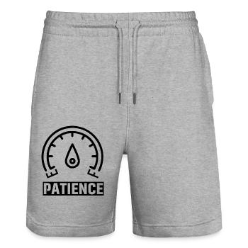 Patience - Short de jogging bio TRAINER Stanley/Stella unisexe - gris chiné - Devant - Nik (191cm) & Marisol (170cm)