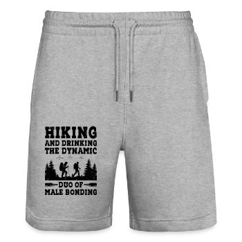 Randonnée Randonnée en plein air Alpinisme Trekking Natur - Short de jogging bio TRAINER Stanley/Stella unisexe - gris chiné - Devant - Nik (191cm) & Marisol (170cm)