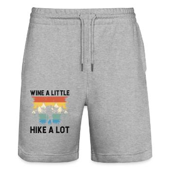 Hiking Outdoor Hiker Mountaineering Trekking Natur - Stanley/Stella Trainer Unisex Organic Jogging Shorts - heather grey - Front - Nik (191cm) & Marisol (170cm)