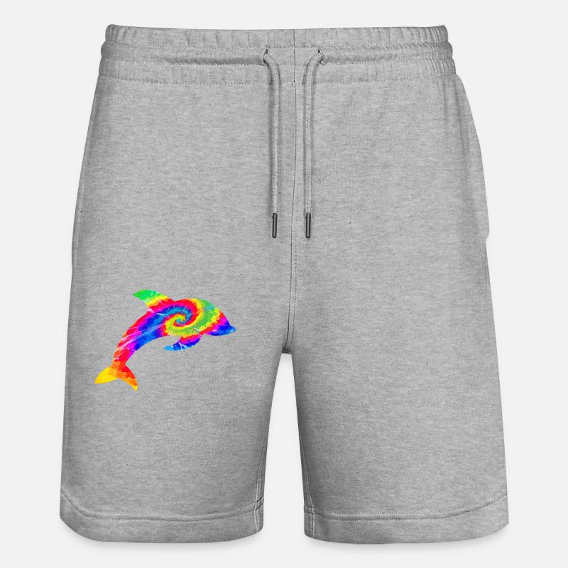 Dauphin Tie Dye - Short de jogging bio TRAINER Stanley/Stella unisexe - gris chiné