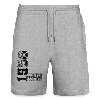 Limited Edition 1958 - Stanley/Stella Unisex Bio Joggingshorts Trainer  - Grau meliert - Vorne - Nik (191cm) & Marisol (170cm)