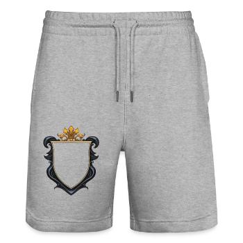 Wappen Symbol - Stanley/Stella Unisex Bio Joggingshorts Trainer  - Grau meliert - Vorne - Nik (191cm) & Marisol (170cm)
