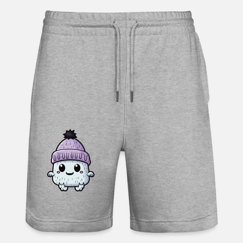 Eskimo Cold Winter Creature - Stanley/Stella Trainer Unisex Organic Jogging Shorts - heather grey