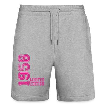 Limited Edition 1958 - Stanley/Stella Unisex Bio Joggingshorts Trainer  - Grau meliert - Vorne - Nik (191cm) & Marisol (170cm)