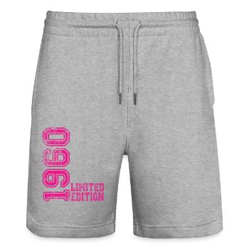 Édition limitée 1960 - Short de jogging bio TRAINER Stanley/Stella unisexe - gris chiné - Devant - Nik (191cm) & Marisol (170cm)