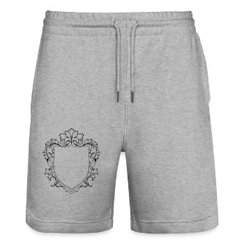 Symbole des armoiries - Short de jogging bio TRAINER Stanley/Stella unisexe - gris chiné - Devant - Nik (191cm) & Marisol (170cm)