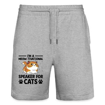 Pet Sitter Pet Sitting Dog and Cat Sitters Dog Wal - Stanley/Stella Trainer Unisex Organic Jogging Shorts - heather grey - Front - Nik (191cm) & Marisol (170cm)