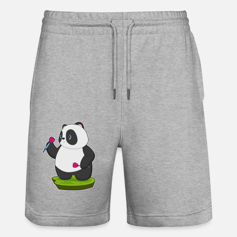 Fléchette Panda Dartpfeil - Short de jogging bio TRAINER Stanley/Stella unisexe - gris chiné