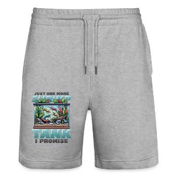 Garnelen Züchter Garnelen Aquarium - Stanley/Stella Unisex Bio Joggingshorts Trainer  - Grau meliert - Vorne - Nik (191cm) & Marisol (170cm)