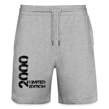 Limited Edition 2000 - Stanley/Stella Trainer Unisex Organic Jogging Shorts - heather grey - Front - Nik (191cm) & Marisol (170cm)