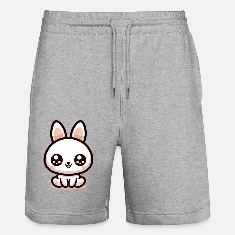 Bubble Tea Lapin Kawaii - Short de jogging bio TRAINER Stanley/Stella unisexe - gris chiné