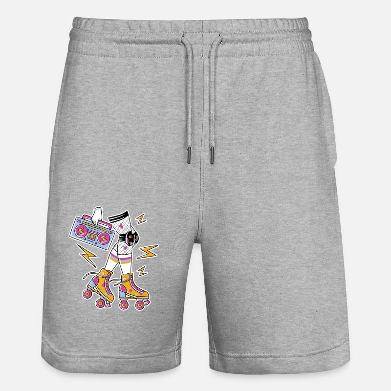 Retro Rollers Groove Vibes - Short de jogging bio TRAINER Stanley/Stella unisexe - gris chiné