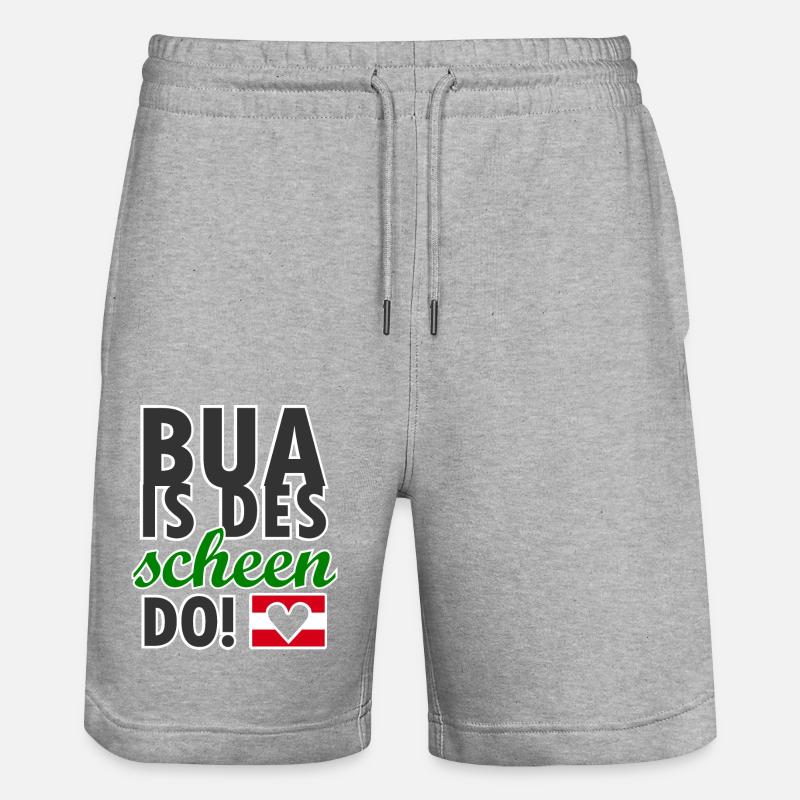 Dialecte de l’Autriche de Styrie - Short de jogging bio TRAINER Stanley/Stella unisexe - gris chiné