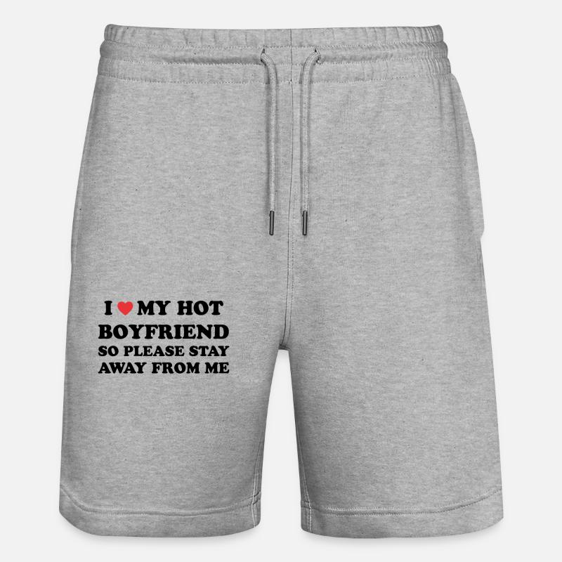 Tremblement de cœur aimant - Short de jogging bio TRAINER Stanley/Stella unisexe - gris chiné