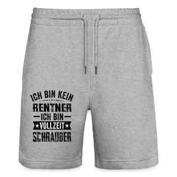 Ich Bin Kein Rentner Ich Bin Vollzeit Schrauber - Stanley/Stella Unisex Bio Joggingshorts Trainer  - Grau meliert - Vorne - Nik (191cm) & Marisol (170cm)